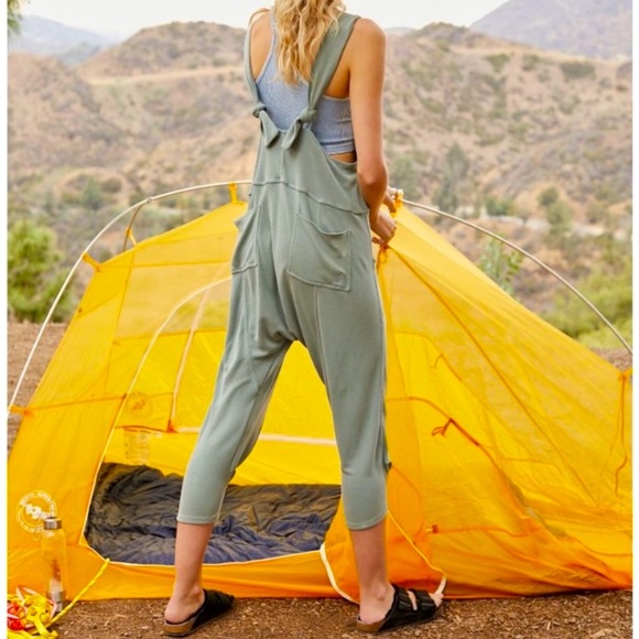 FP Movement Olive Harem Jumpsuit Jumper Romper Overalls - Picture 5 of 13